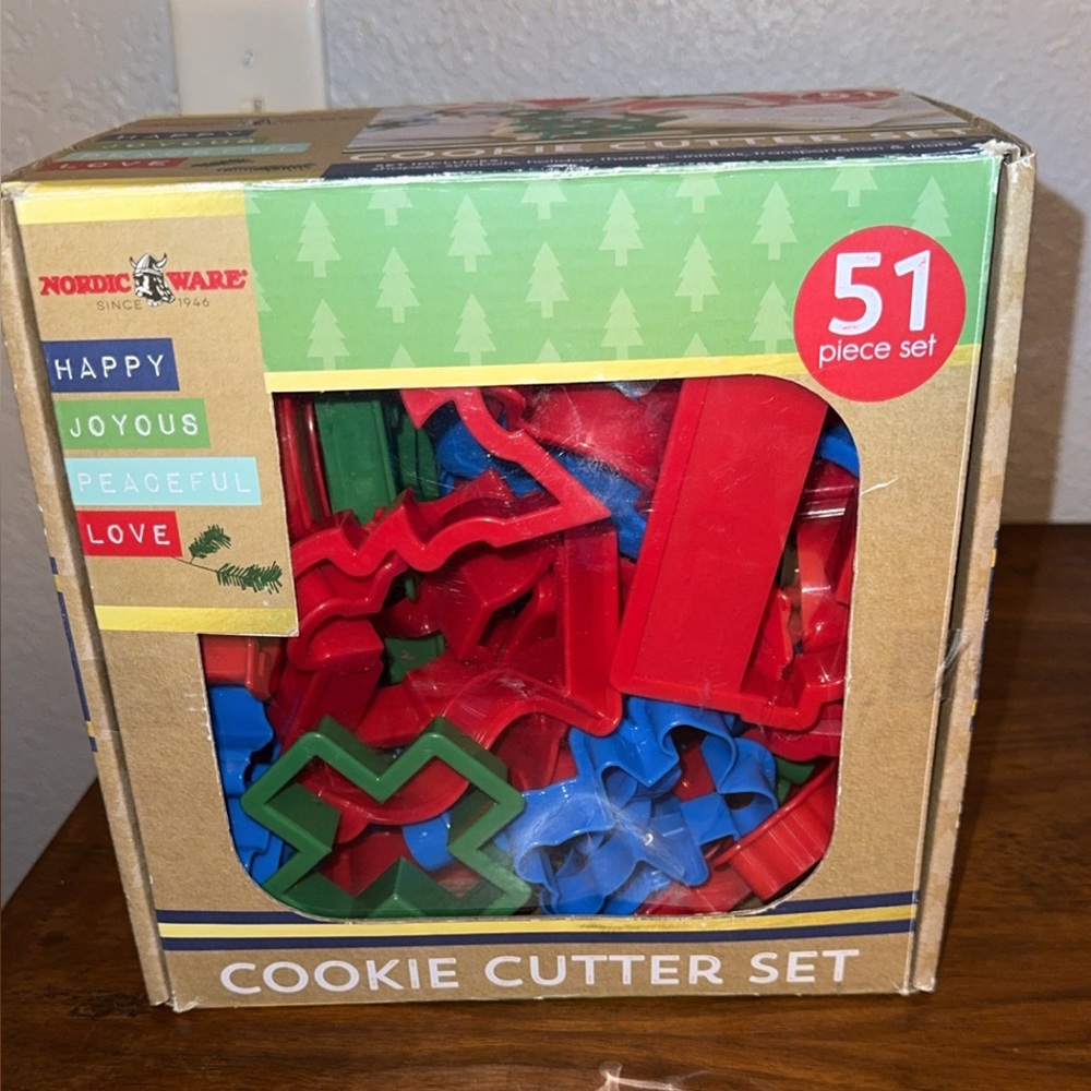 Nordic Ware Festive Cookie Cutter Set in Red, Green, and Blue